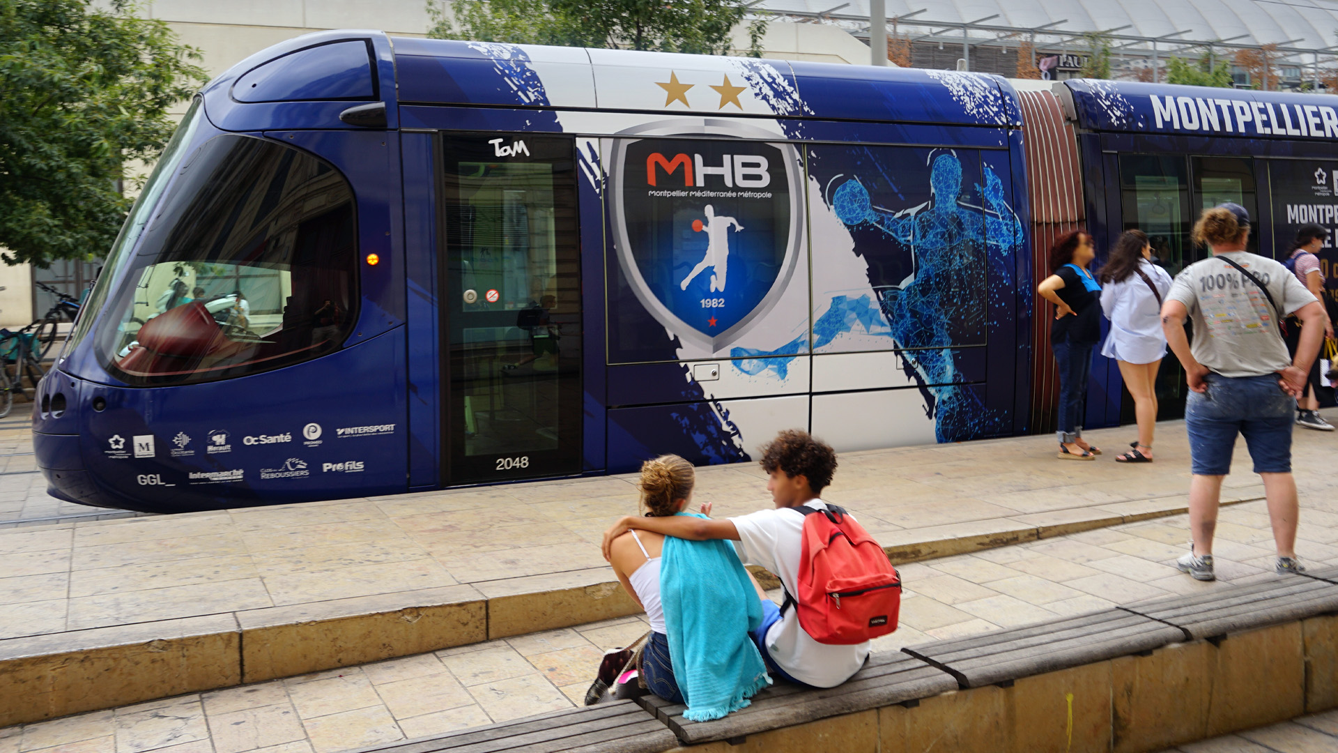 Le tram aux couleurs du MHB tout l'été !