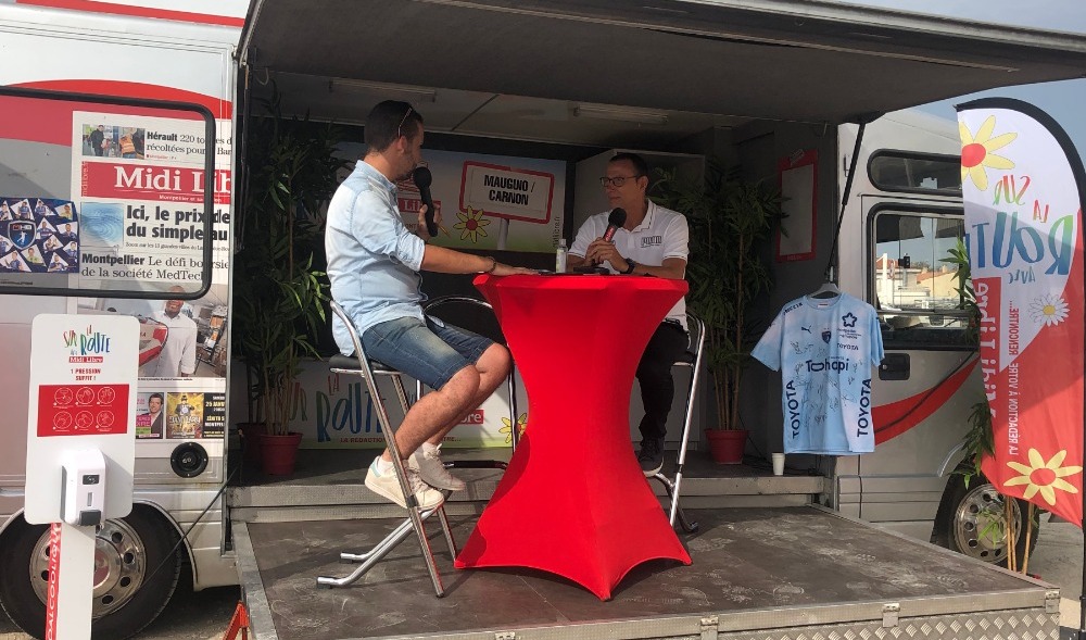 Les joueurs du MHB en tournée avec Midi Libre