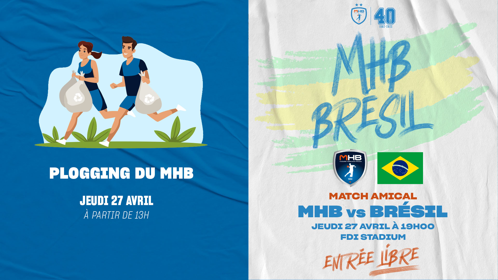 Plogging et match amical contre le Brésil : grande journée populaire ce jeudi au FDI Stadium