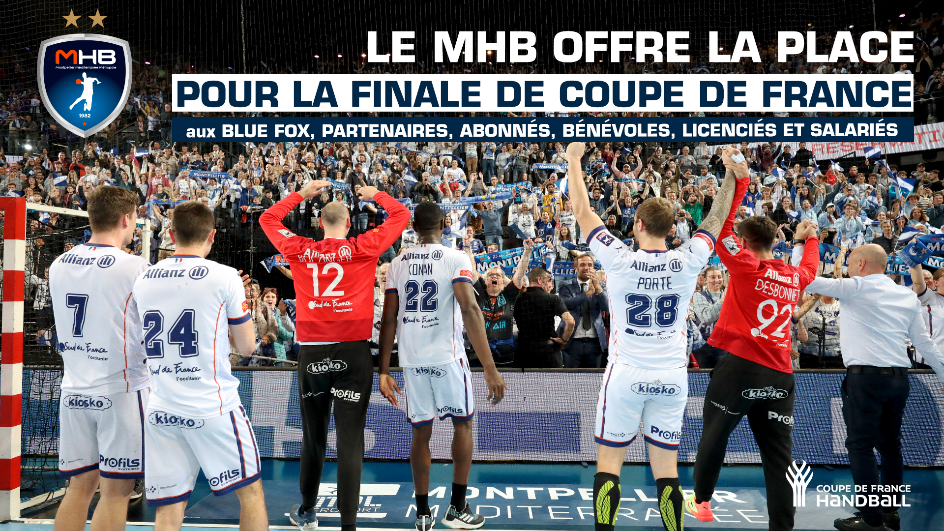 Le MHB offre la place et un pack supporter à ses fidèles soutiens pour la finale de Coupe de France