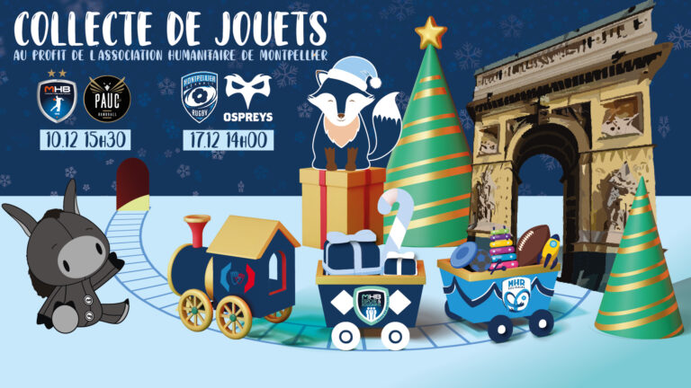 Affiche collecte de jouets au profit Montpellier.