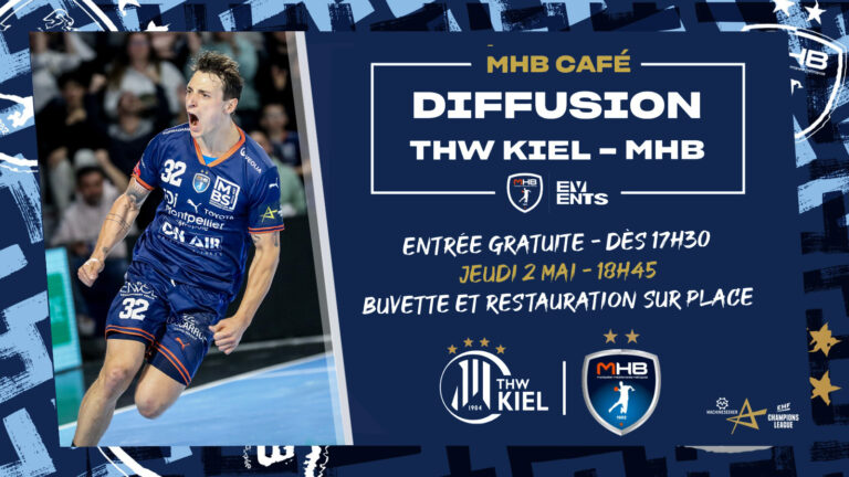 Match de handball, diffusion MHB contre THW Kiel.