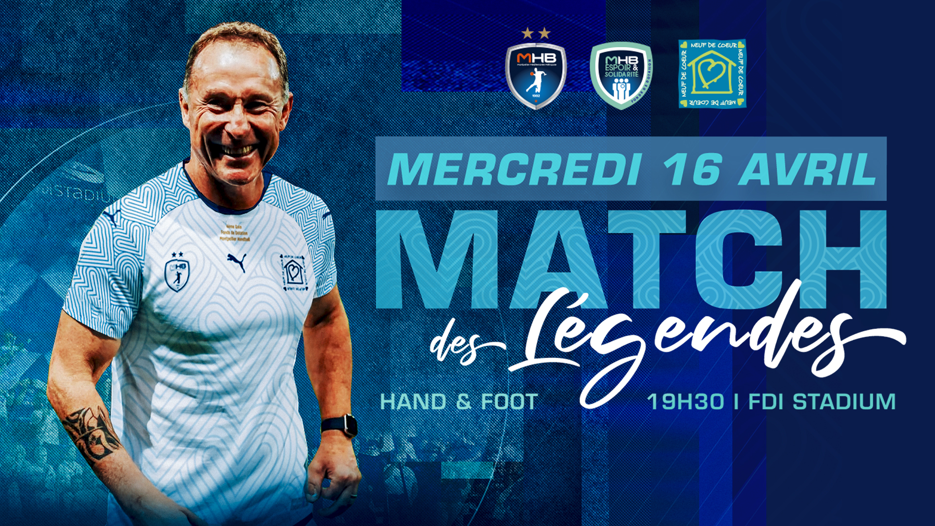 Mercredi 16 avril : un match de légendes au FDI Stadium !
