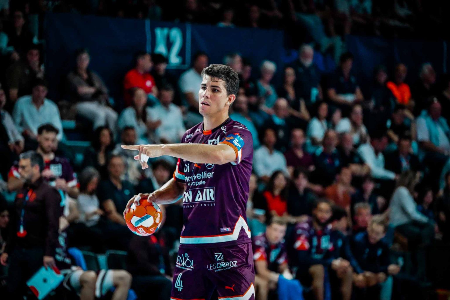Joueur de handball lors d'un match