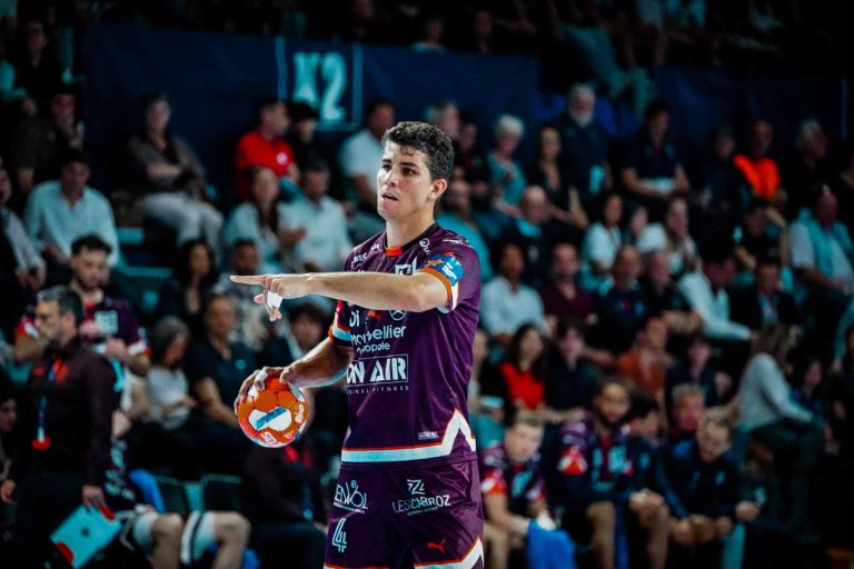 Joueur de handball lors d'un match